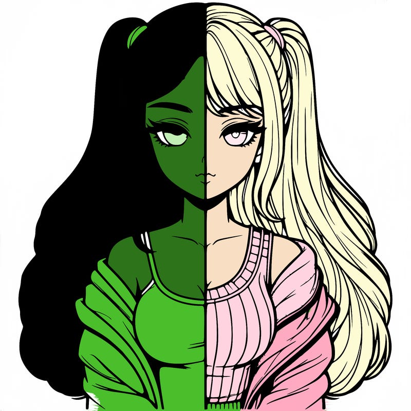 realistic girl split