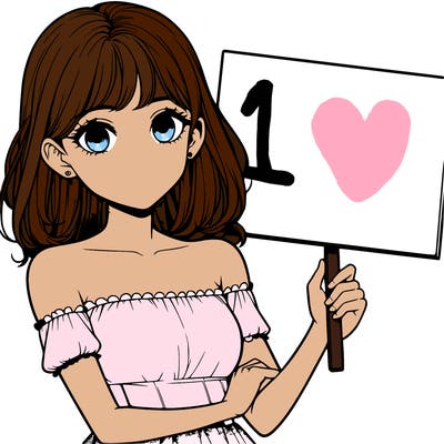 realistic pretty girl holding blank sign