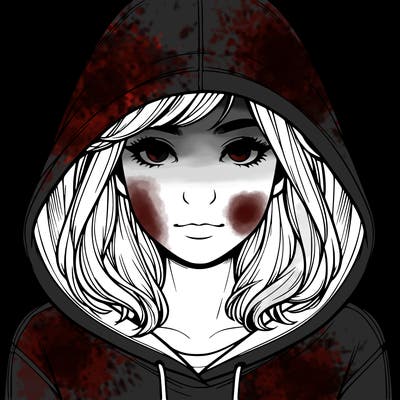 realistic girl with a hoodie