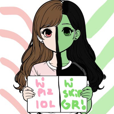 realistic girl holding a sign