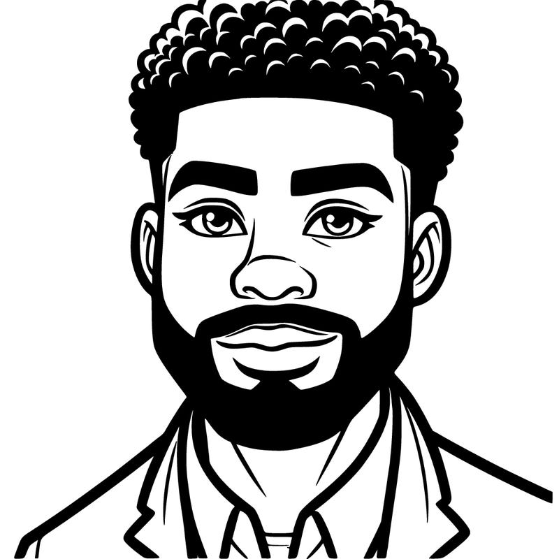 black man with beard