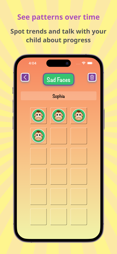 Happy + Sad Face: Reward Chart - Education App | MWM