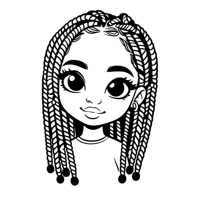 black girl with box braids