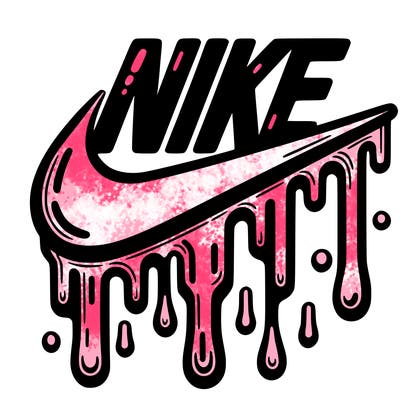 dripping nike logo