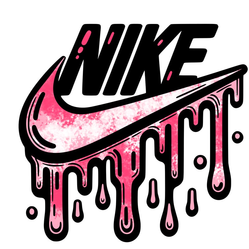 dripping nike logo