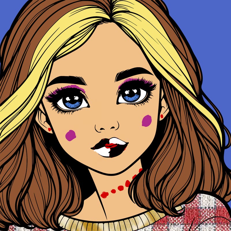 realistic girl whith cute eyes