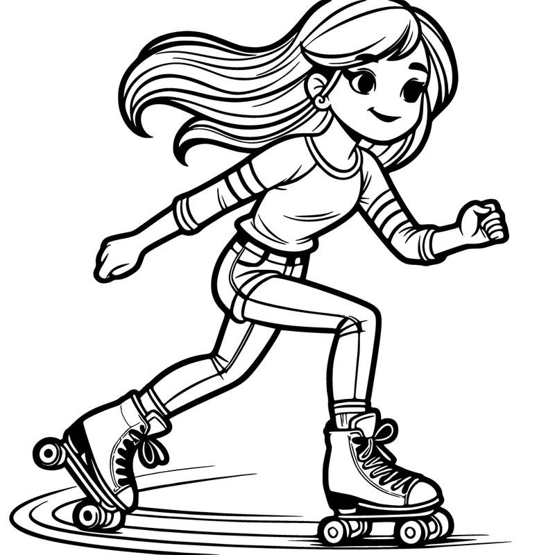 a teenage girl skating