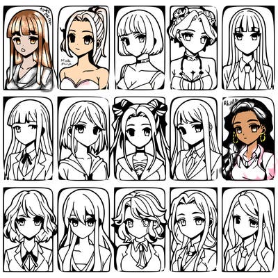 girls that look diffrent anime