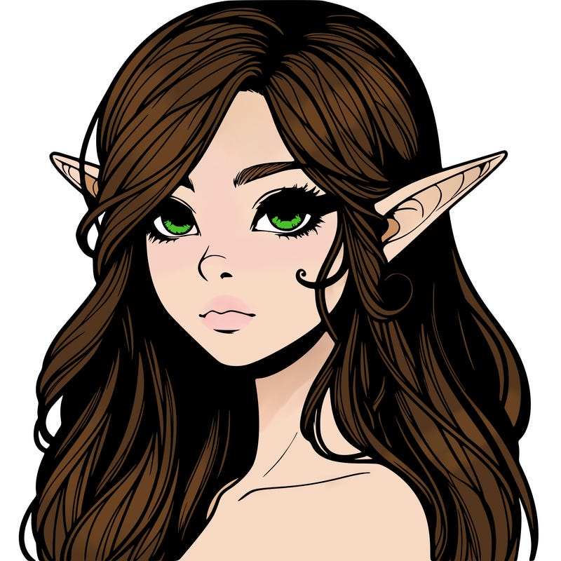 elf girl realistic dark fantasy