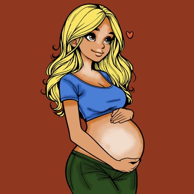 realistic pregnant girl