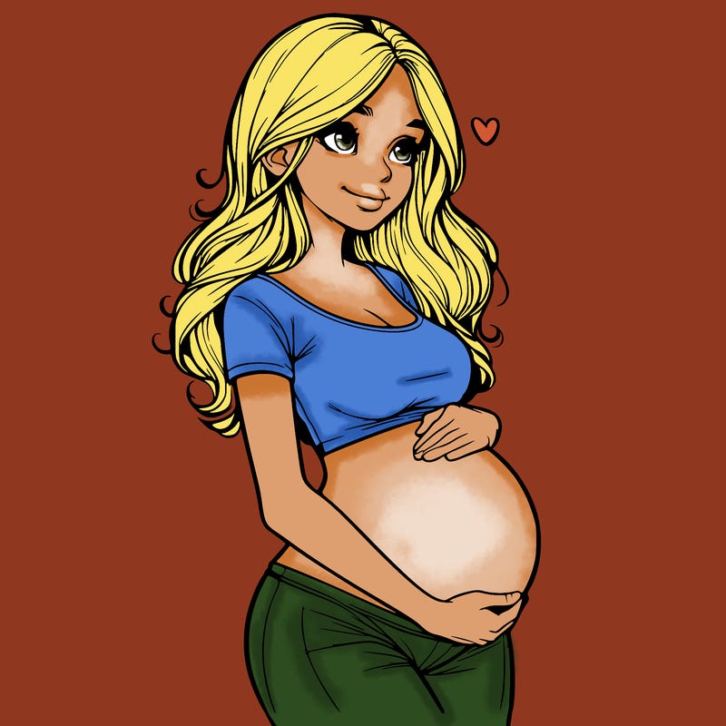 realistic pregnant girl