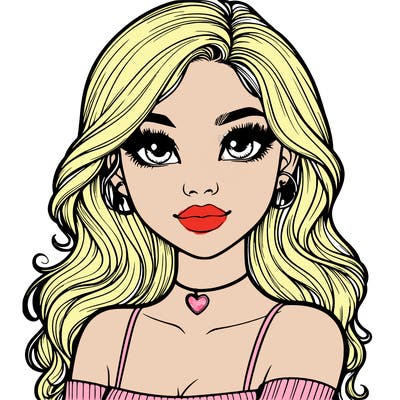 realistic pretty girl