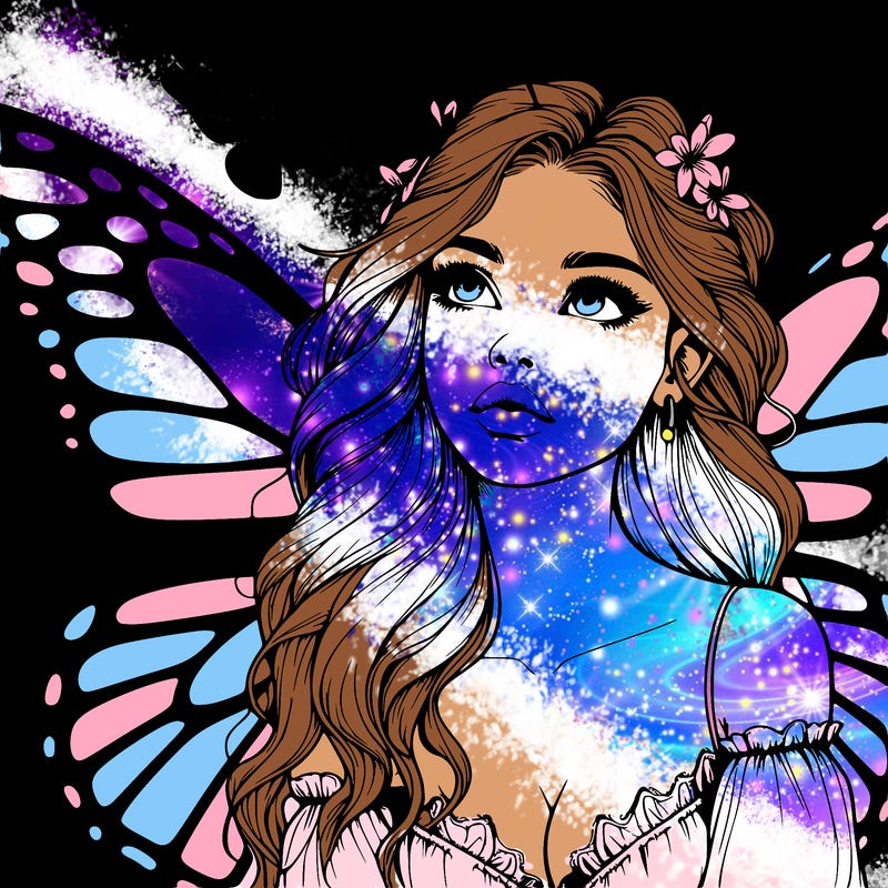 butterfly fairy realistic girl
