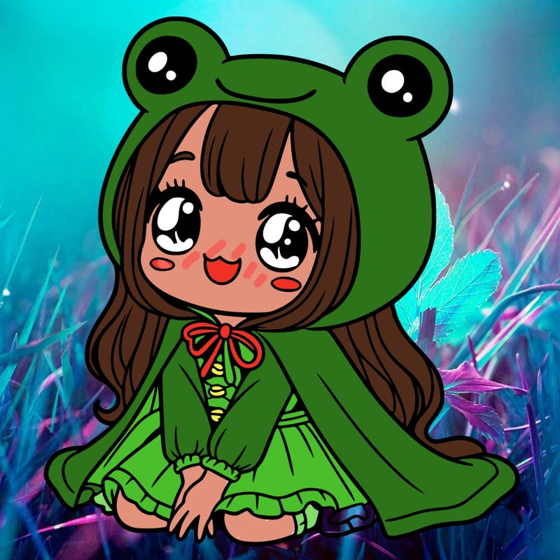 girl with frog costume