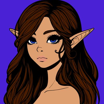 elf girl realistic dark fantasy