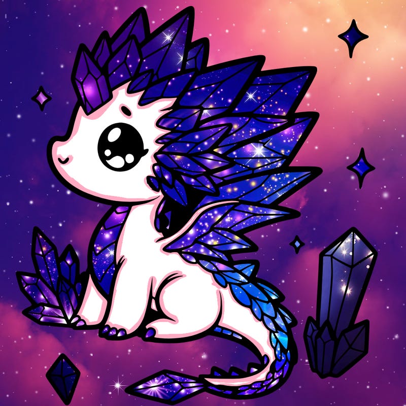 little cute crystal dragon