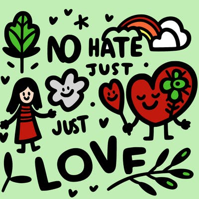 no hate just love