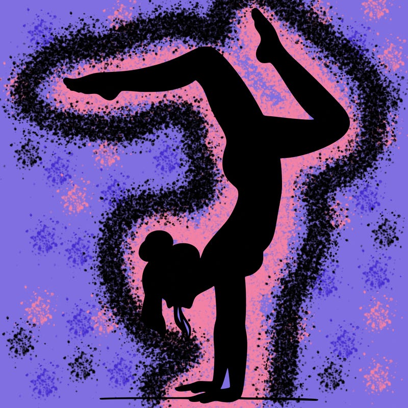 a woman doing a handstand