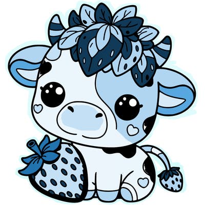 cute strawberry cow