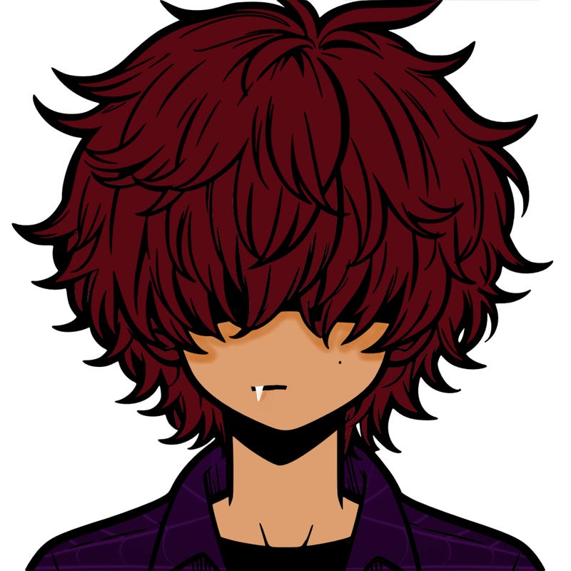 manga boy fluffy hair covering his eyes