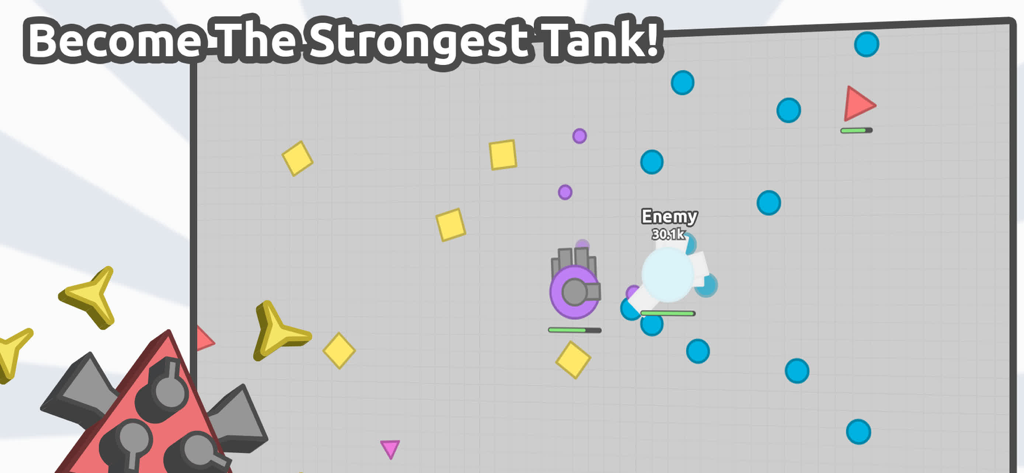 diep.io - Combat de tanks multijoueur en ligne dans diep.io avec des formes géométriques et des projectiles