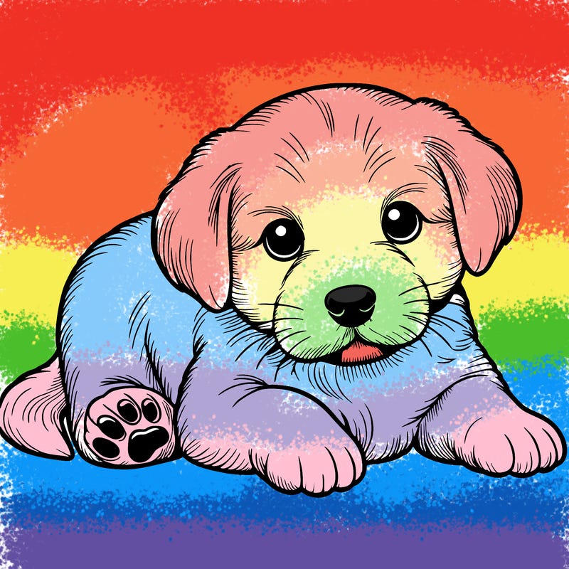 a cute realistic puppy