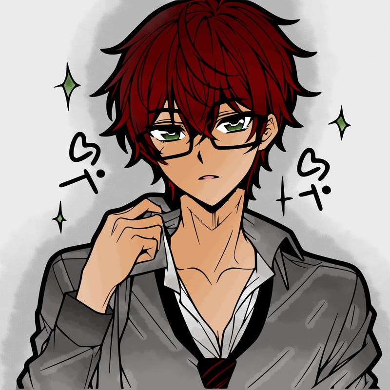 anime hot boy with glasses