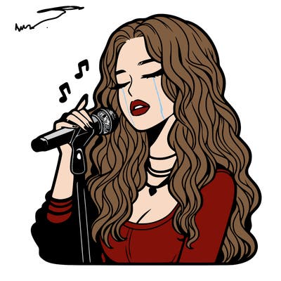 realistic female singer