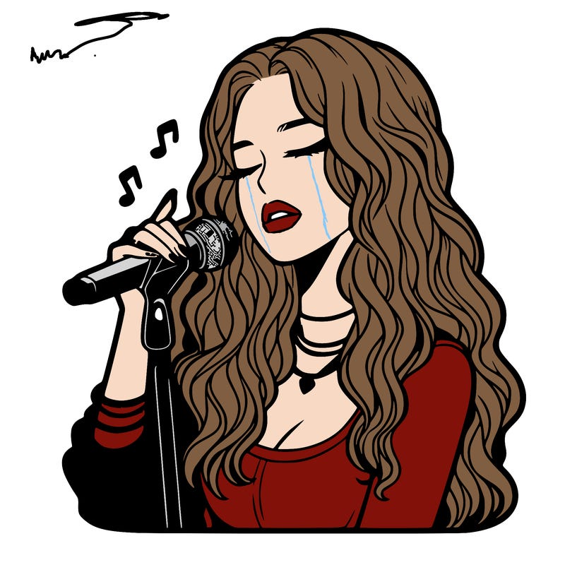 realistic female singer