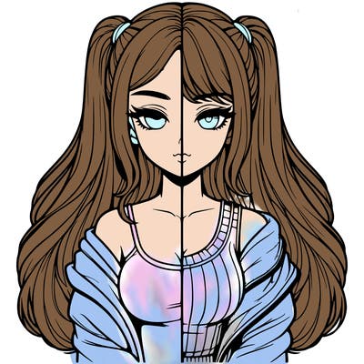 realistic girl split