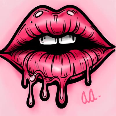 lips that look realistic and drip