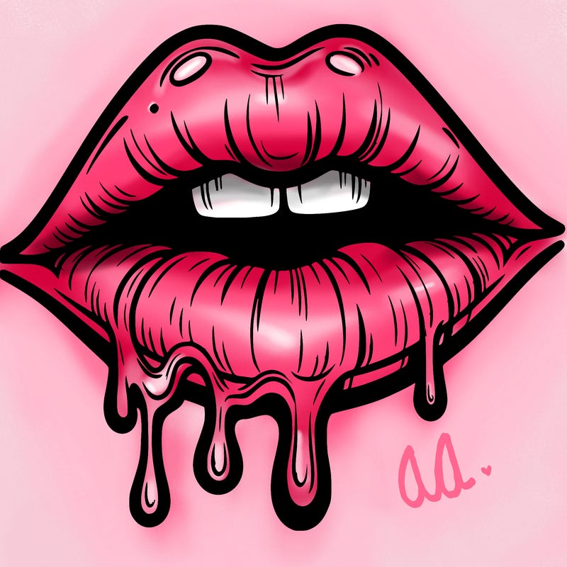 lips that look realistic and drip