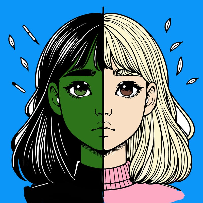 realistic girl split