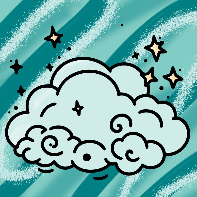 pink starry cloud sky