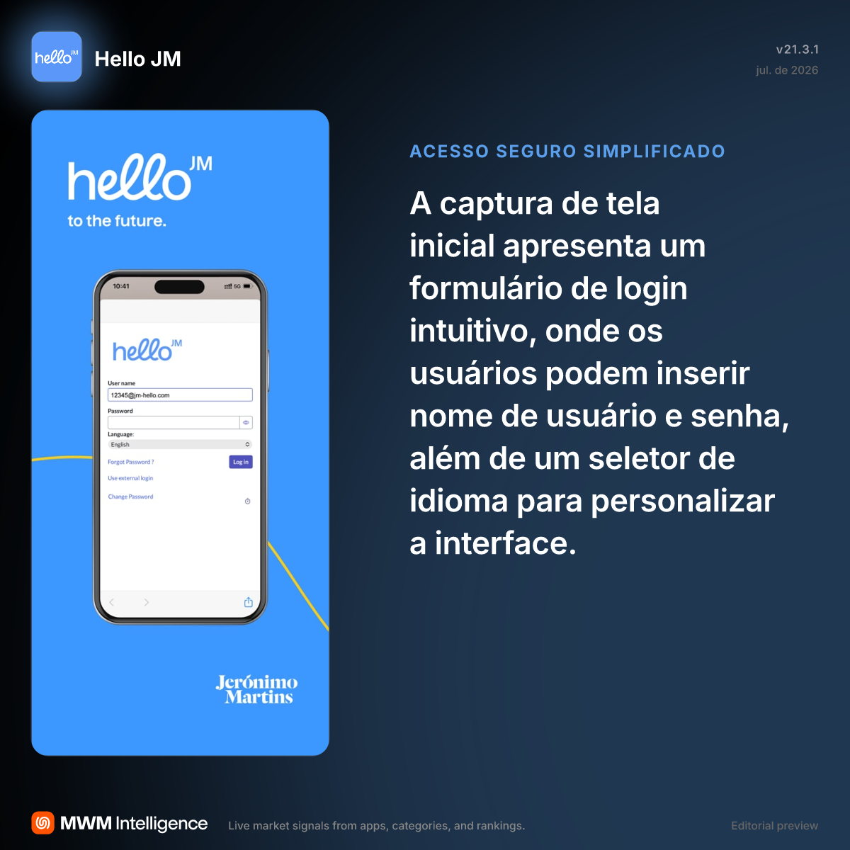 Hello JM - App Negócios | MWM