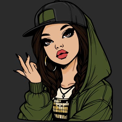 realistic hip hop girl