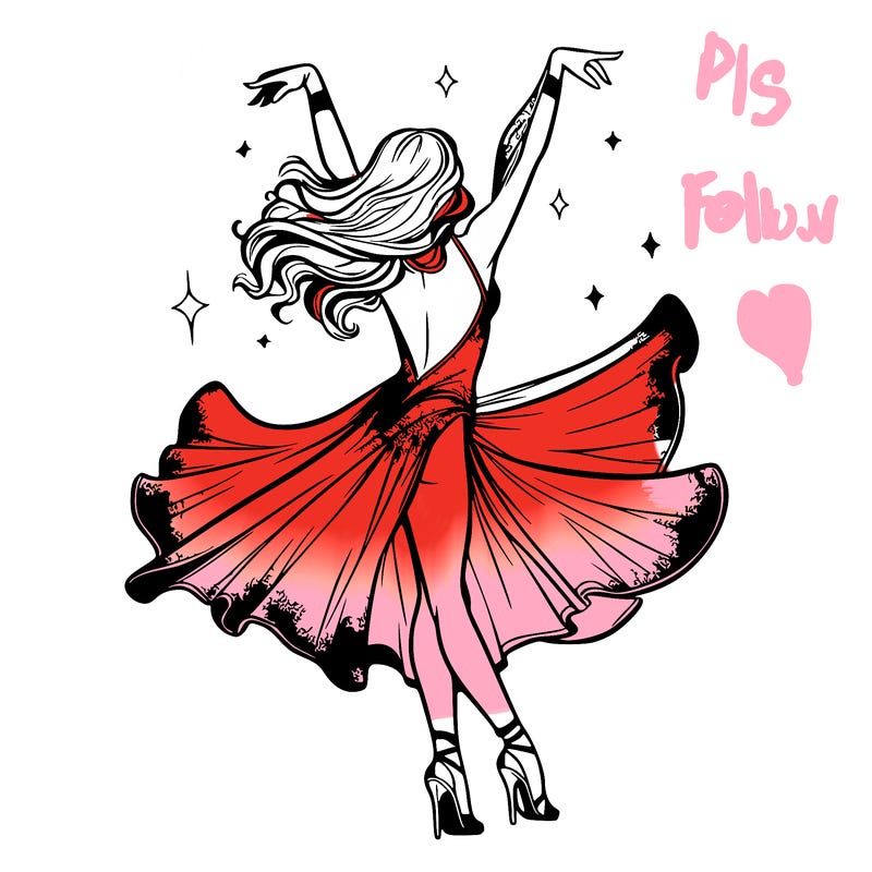 dancer dancing with a shimmery costume on realistic