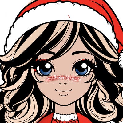 realistic christmas girl