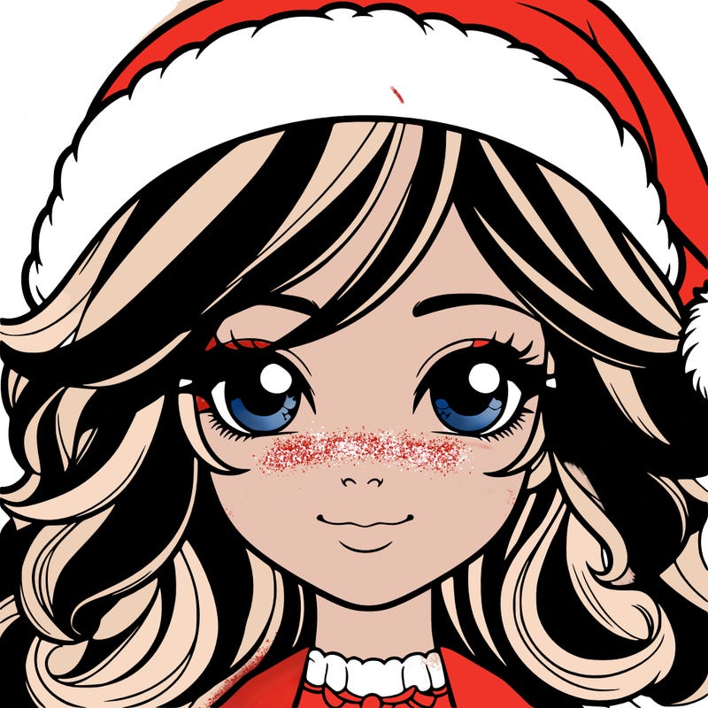 realistic christmas girl