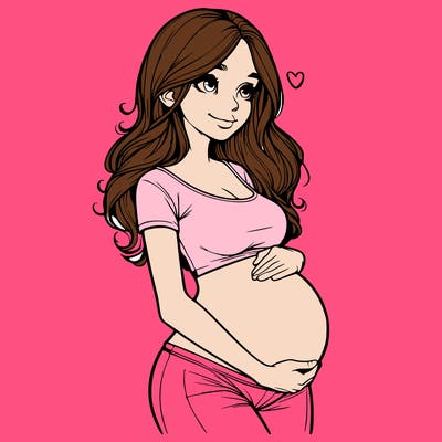 realistic pregnant girl