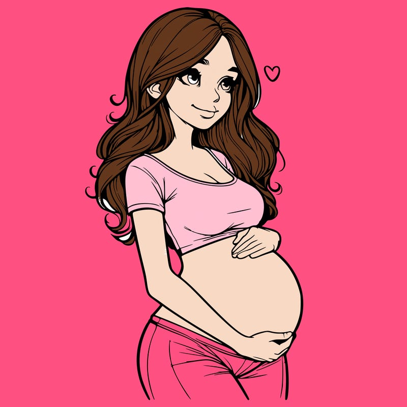 realistic pregnant girl