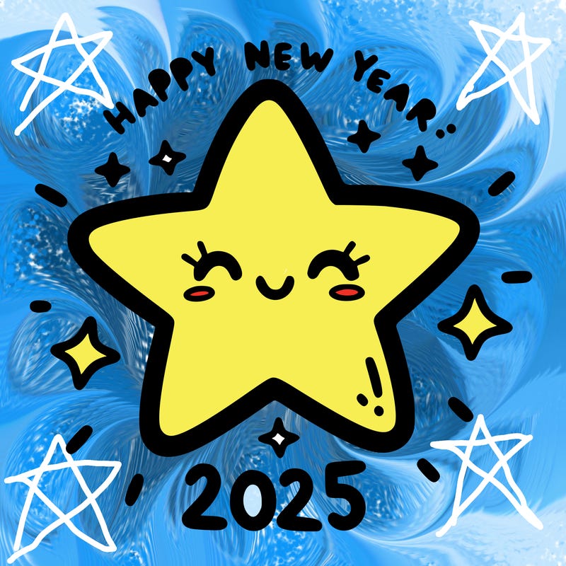 happy new year 2025 star wish