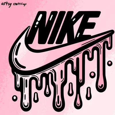 dripping nike logo