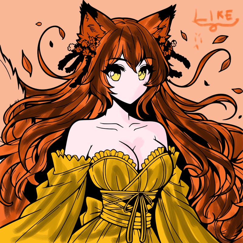 manga character and beauty woman woolf