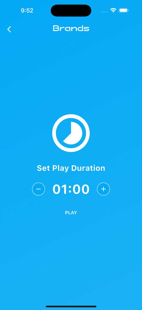 Act & Guess - Charades - Interface for setting the play duration in the Act and Guess Charades game