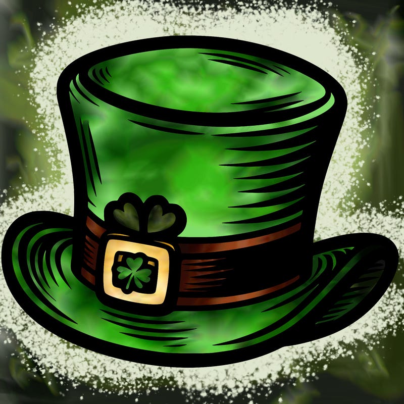 st patrick´s hat  for coloring kids