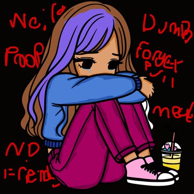 a girl  after a breakup