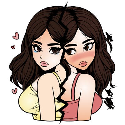 realistic girl split