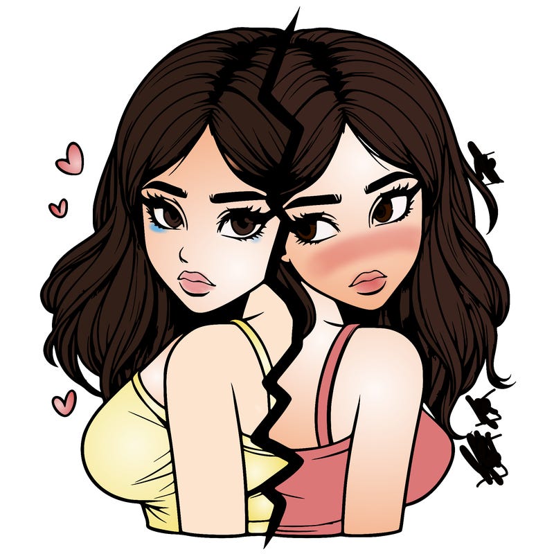 realistic girl split