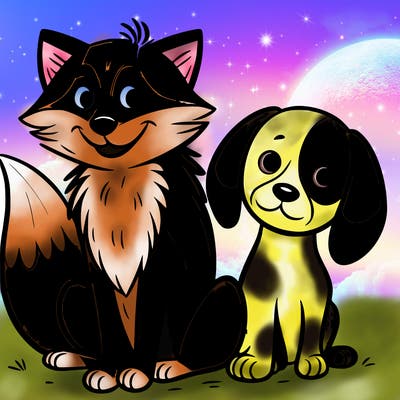 fox and the blue tick hound